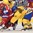 ZLIN, CZECH REPUBLIC - JANUARY 10: Sweden's Maja Nylen Persson #5 and Russia's Viktoria Kulishova #10 battle for a loose puck during preliminary round action at the 2017 IIHF Ice Hockey U18 Women's World Championship. (Photo by Andrea Cardin/HHOF-IIHF Images)